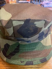USMC Type 1 Camouflage Utility Cap With Insignia Marine Corp Size Medium