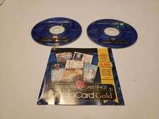 American Greetings CreataCard Gold CD Rom Windows 95/98 2 CDs Discs