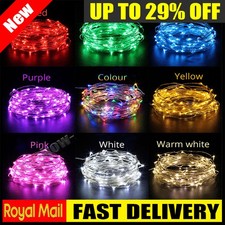 Battery LED String Rice Lights Copper Wire Remote Control Timer Indoor&Outdoor A