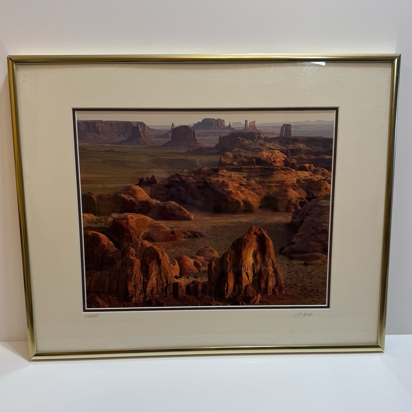 Framed Original Photograph John Gavrilis MONUMENT VALLEY Dawn@ Hunts Mesa Signed