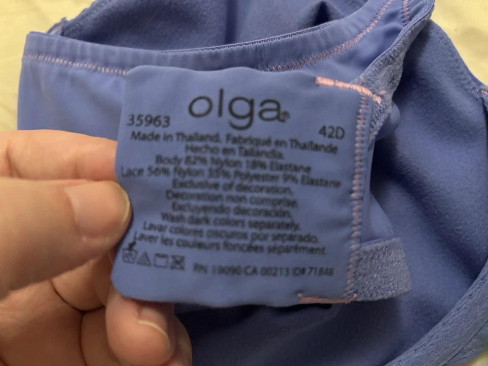 Sujetador lencería Olga 42D azul Foto 3 de 4