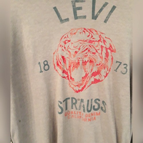 Levi Strauss 1873 Tiger Shirt Quality Denim California Sz L Grey | eBay