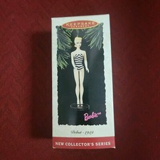 1994 Debut-1959 Barbie Doll Hallmark Ornament 1st in Nostalgic Series Blond