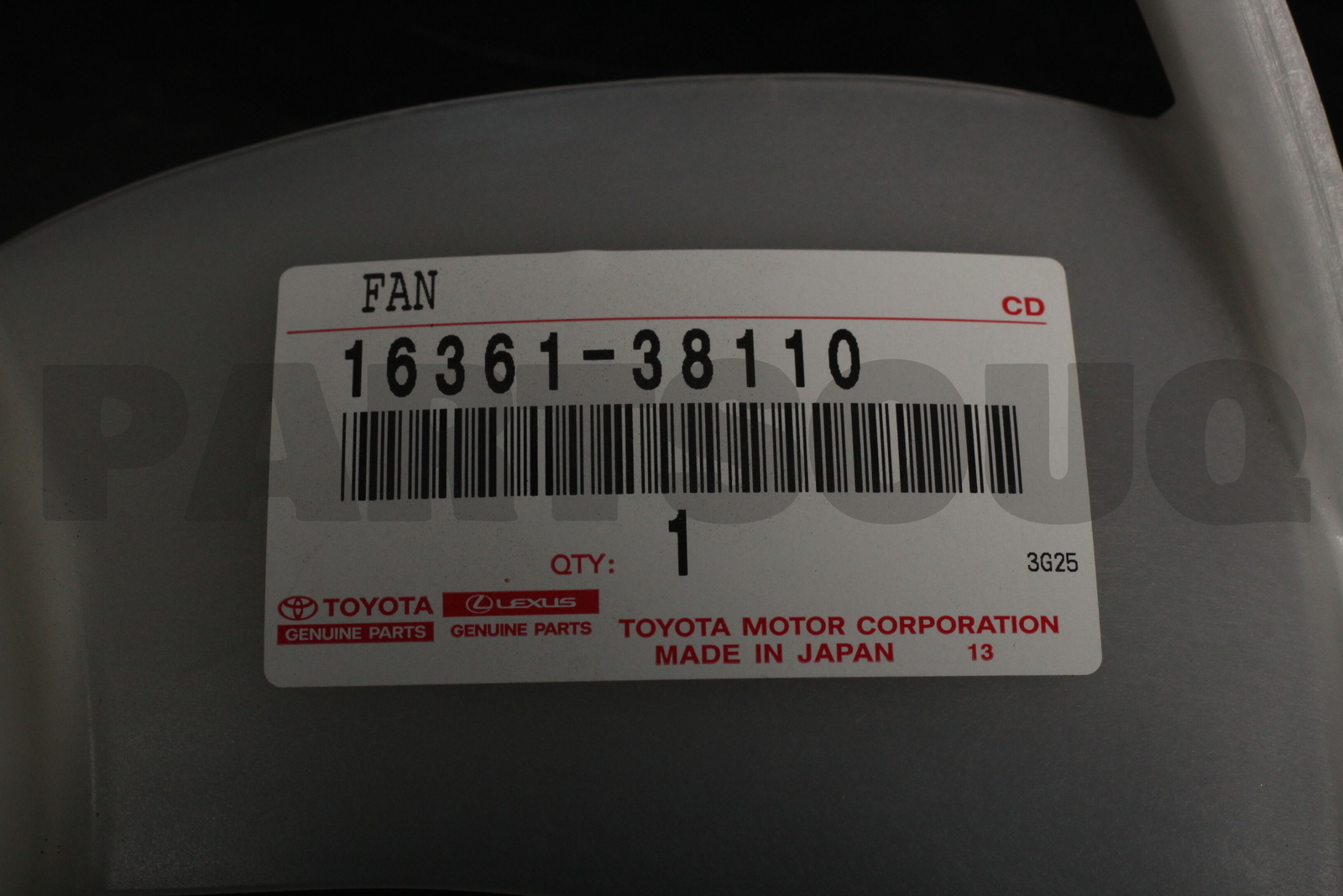 1636138110 Genuine Toyota FAN 16361-38110 | eBay