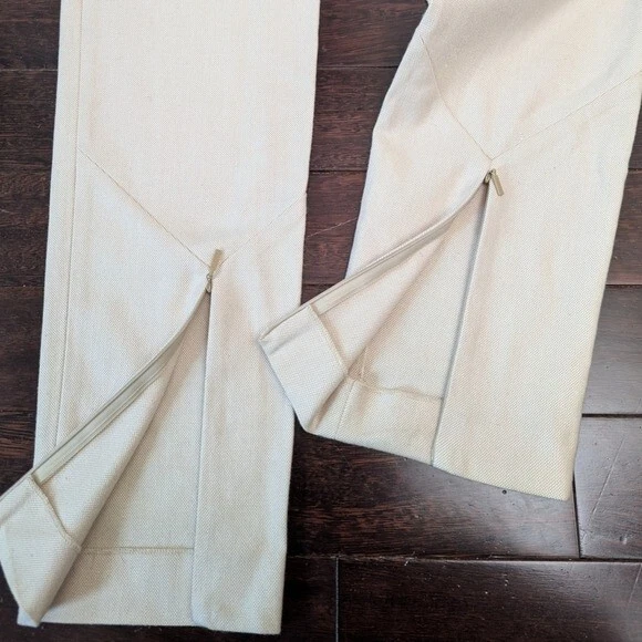 Pantalone VERSUS VERSACE cotone lana mezzarise con zip alla caviglia blush beige 28 42 US 6