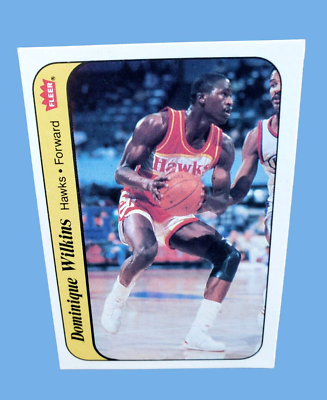1986 Fleer Sticker Dominique Wilkins #11 Atlanta Hawks H.O.F. | eBay