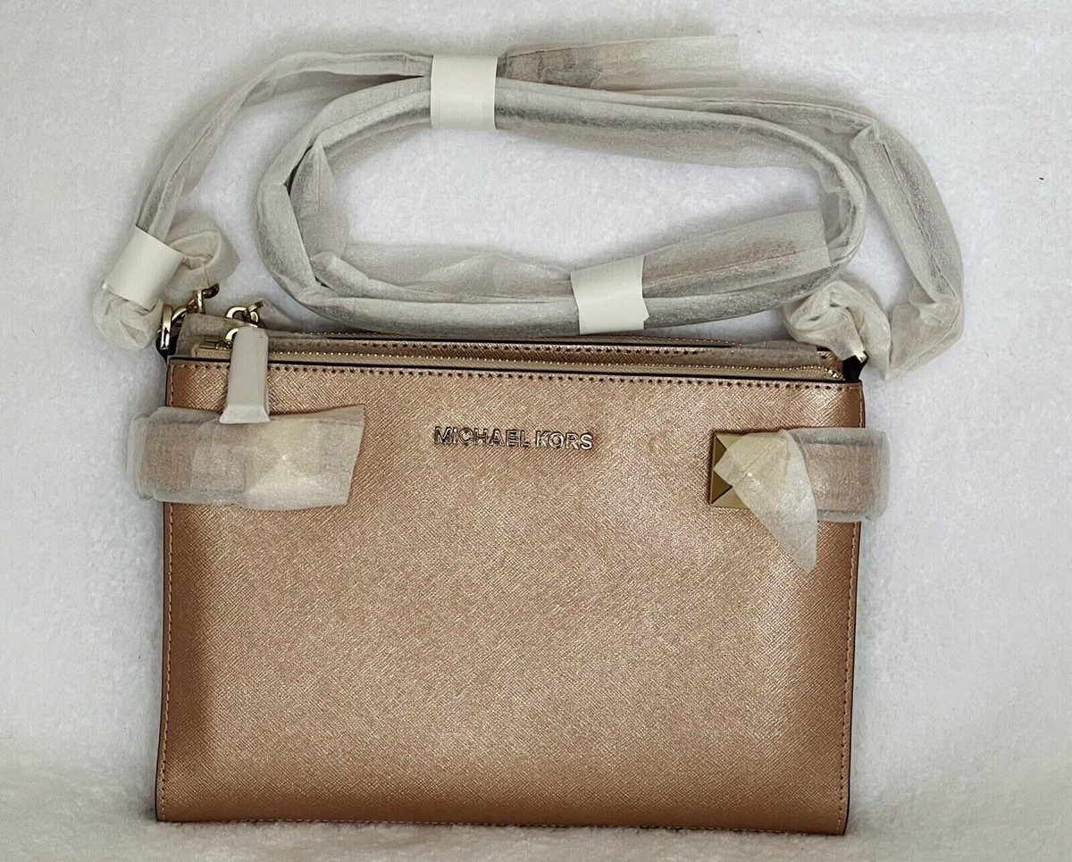 Handbags Michael Kors Karla Leather East West Crossbody Michael