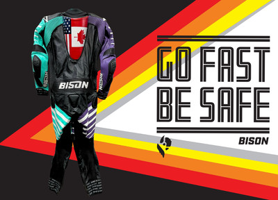 Bison Thor.1 One Piece Cowhide Motorcycle Racing Suit