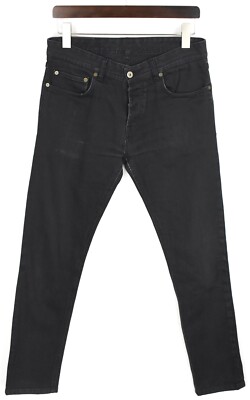 Livid Edvard Skinny Jeans Men W31 L30 Black Button Denim