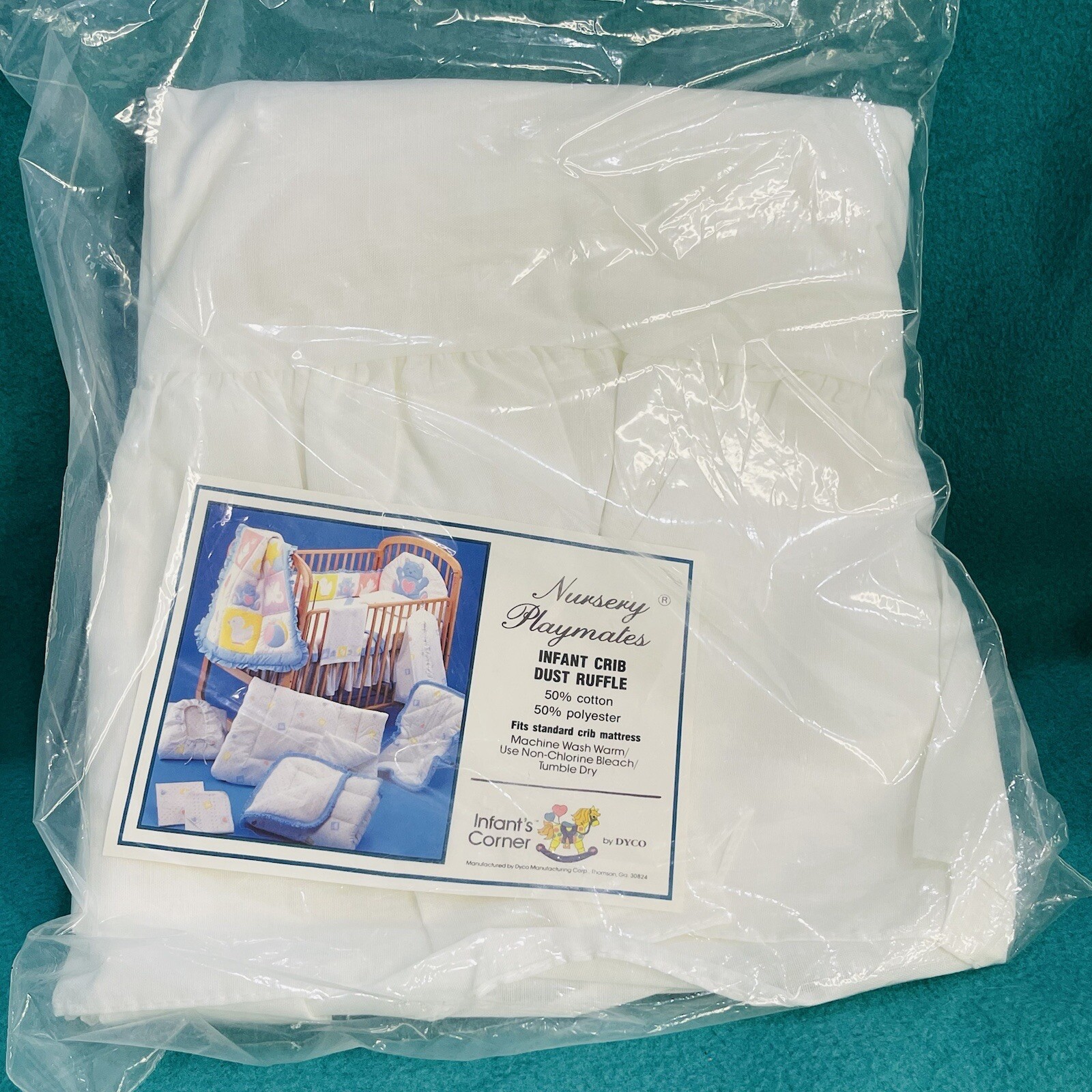 Dyco Dust Ruffle Infant Crib Nursery Playmates White