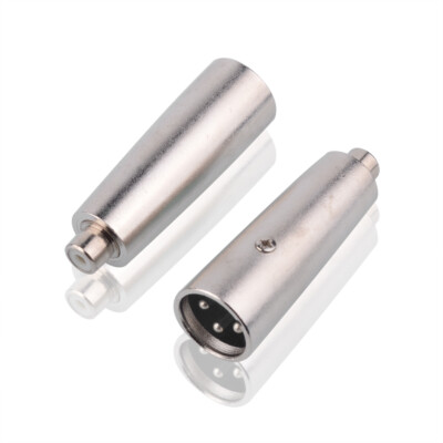 2x XLR-Cannon Adapter : XLR Kupplung (Stecker, male) 3pol. auf Cinch Kupplung