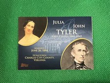 2008 Topps Update First Couples #FC10 John Tyler Julia Tyler