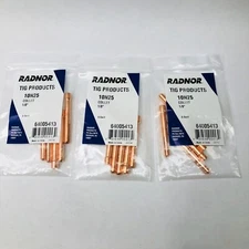 QTY 3 PACK OF 5 RADNOR 10N25  1/8"COLLECT 10N SERIES TIG PRODUCTS 