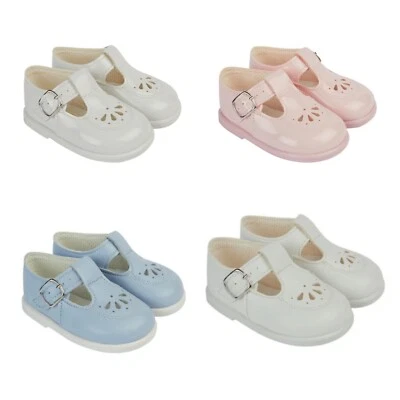 Baypods Junge Mädchen T-Bar erste Wanderschuhe harte Sohle Anzug spanische Kleidung rosa marineblau