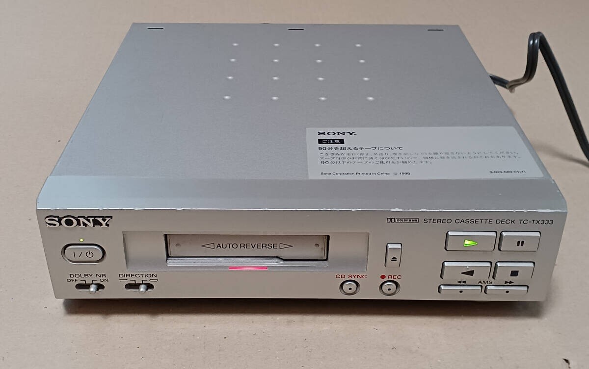 Sony TC−TX333 カセットデッキ　完動品 SONY TC-TX333 カセットデッキ - メルカリ