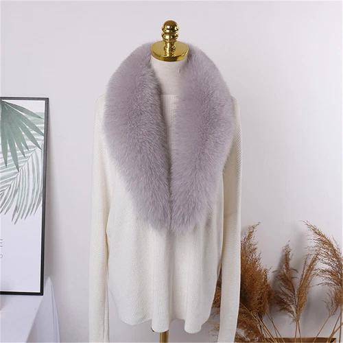 100CM Real Fox Fur Scarf Collar Women Winter Neck Warm Fox Scarves Unisex Shawl - Bild 24 von 47