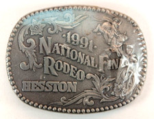 Bull Riding NFR Belt Buckle 1991 New National Finals Rodeo Hesston Cowboy