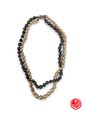 Collana di perle vintage con gancetto in argento 800