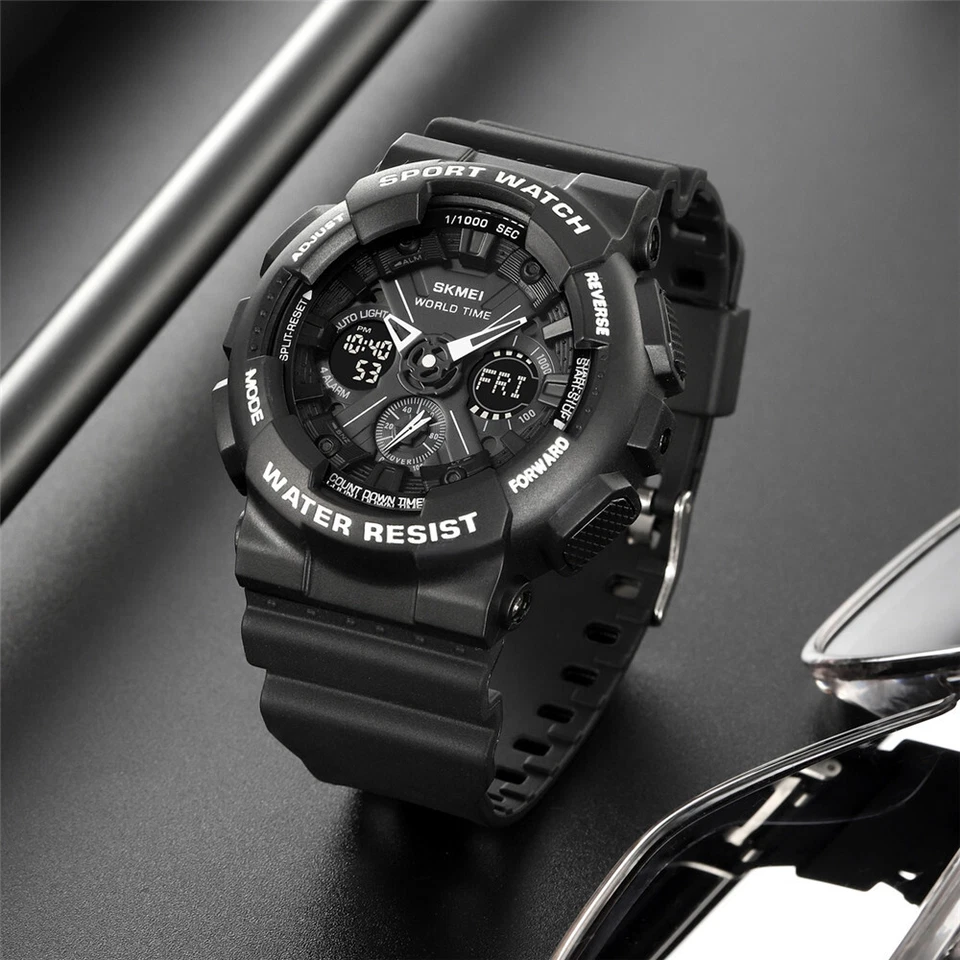 SKMEI Men Digital Quartz Watch Military Sport Wristwatch Outdoor Watches Boys- - Image 2 of 4