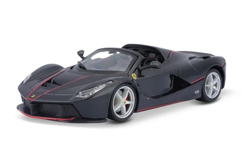 2016 Ferrari LaFerrari Aperta 1/24 Scale Diecast Model by Bburago - BLACK - BOX - Picture 3 of 10