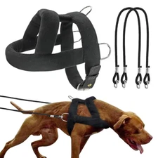 Large Dog Weight Pulling Harness and Leash Heavy Duty Training Sled Vest Pitbull