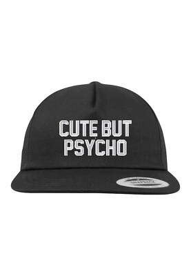 Youth Designz Unisex Cap Cute but Psycho Kappe Snapback Druck Spruch Süß Witzig