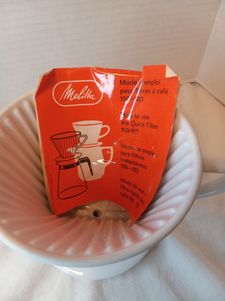 102 Melitta Filter Holder Pour Over Coffee Maker Ceramic 1-Hole