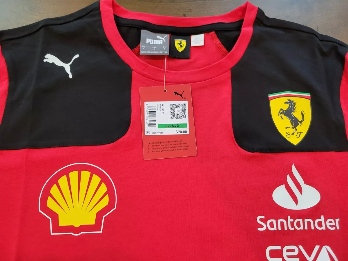 2023 Official Puma Ferrari F1 Charles Leclerc 16 Team Tee T Shirt