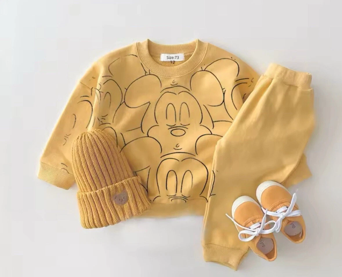 Mickey Minnie Mouse Baby Clothes Set 12m Yellow