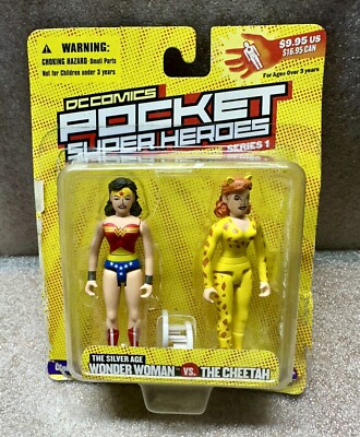 DC Direct Comics Pocket Super Heroes Silver Age WONDER WOMAN Vs CHEETAH Series 1