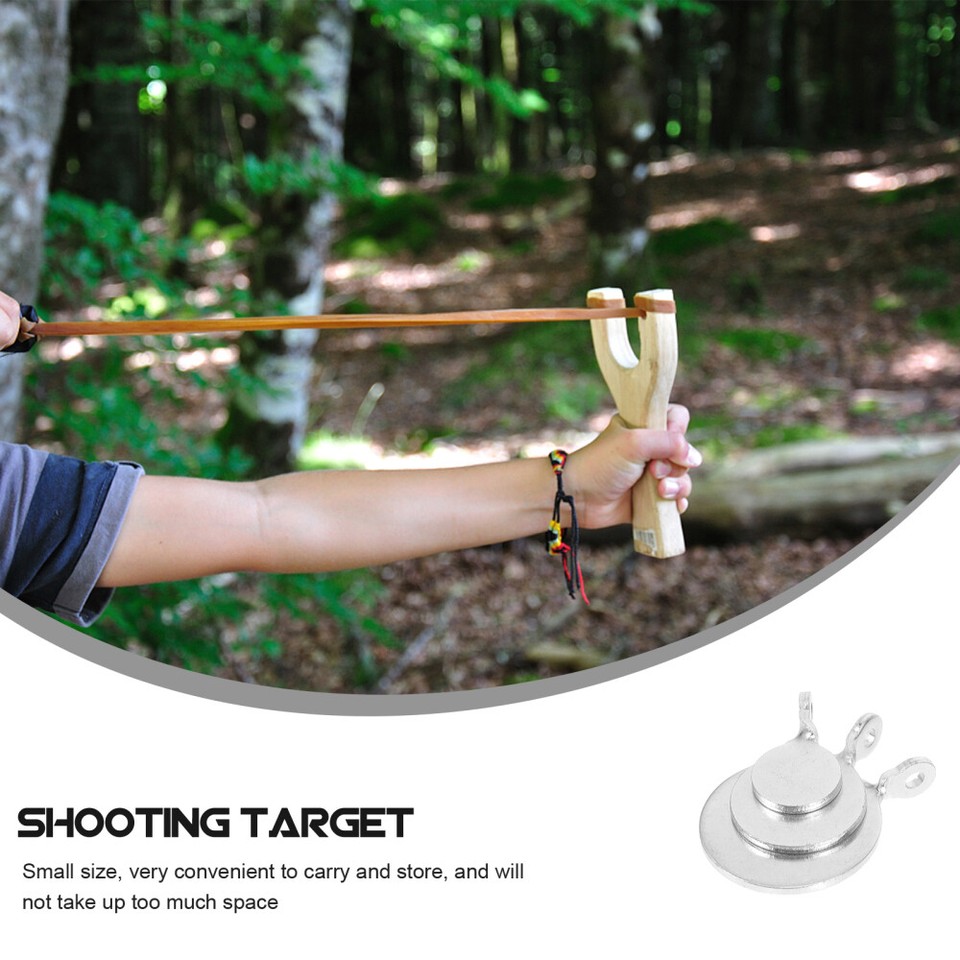 6 Pcs Gong Shooting Targets Steel Stainless Easytouse Archery