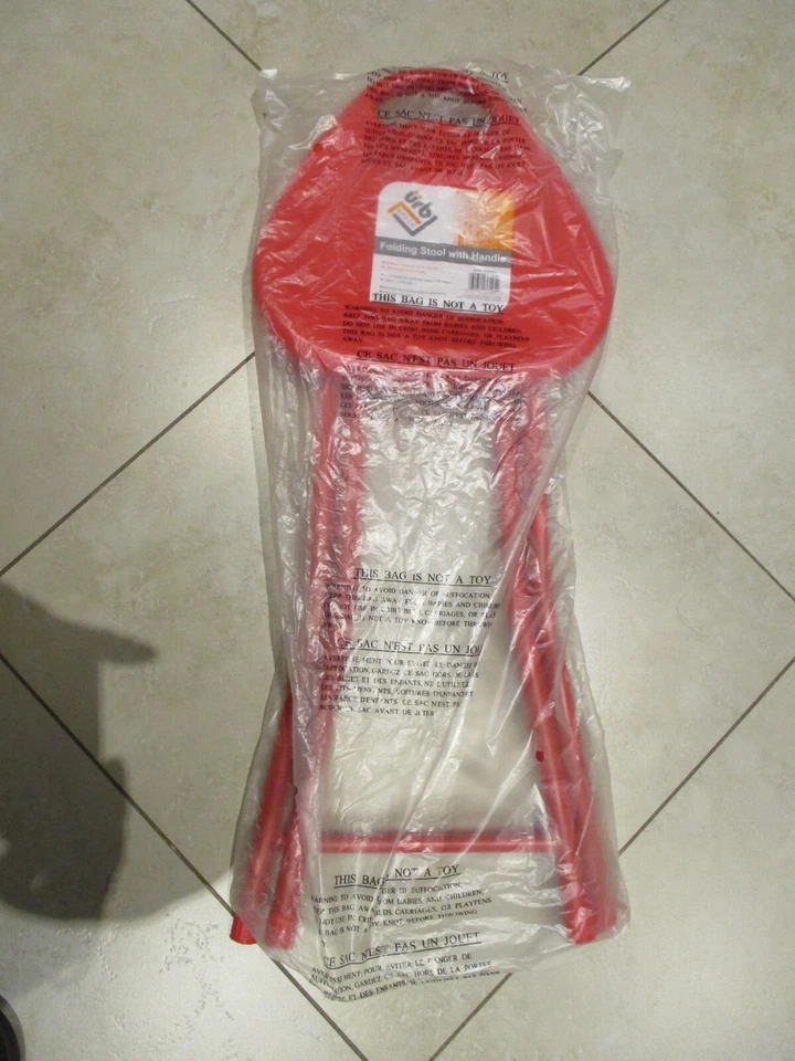 Atlantic Urb Space Foldable Stools with Handle 4 Pack Red Store Display New 3X - Image 2 of 4