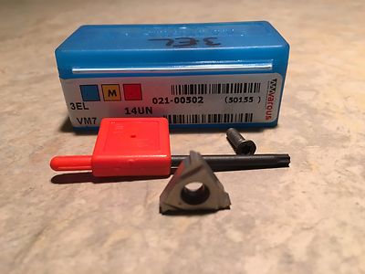 (10 pcs) Vargus Vardex 3EL 14UN Carbide Threading Insert VM7 Grade 1151490 New