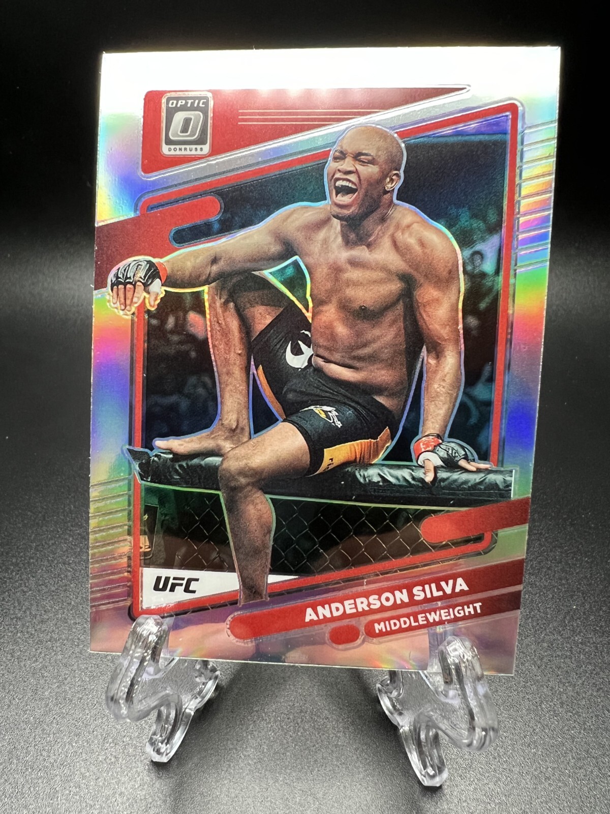 2022 Panini Donruss Optic UFC Silver Prizm #27 Anderson Silva 