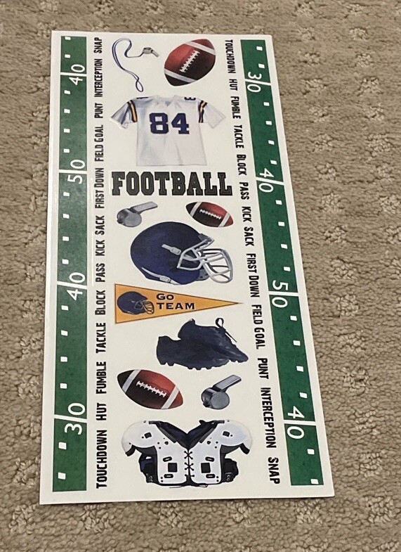 Football Sticky Note 5 Sheets Paper House Sticky pix Football Stickers | eBay