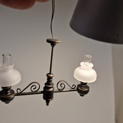 Lighting 12th Scale 2 arm Gas  Hanging Light By Ray Storey Ray04