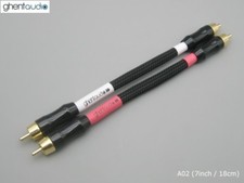 ghentaudio A02 (18cm 7inch) --- Pair(2pcs) RCA Choseal 4N-OFC Audio Cables