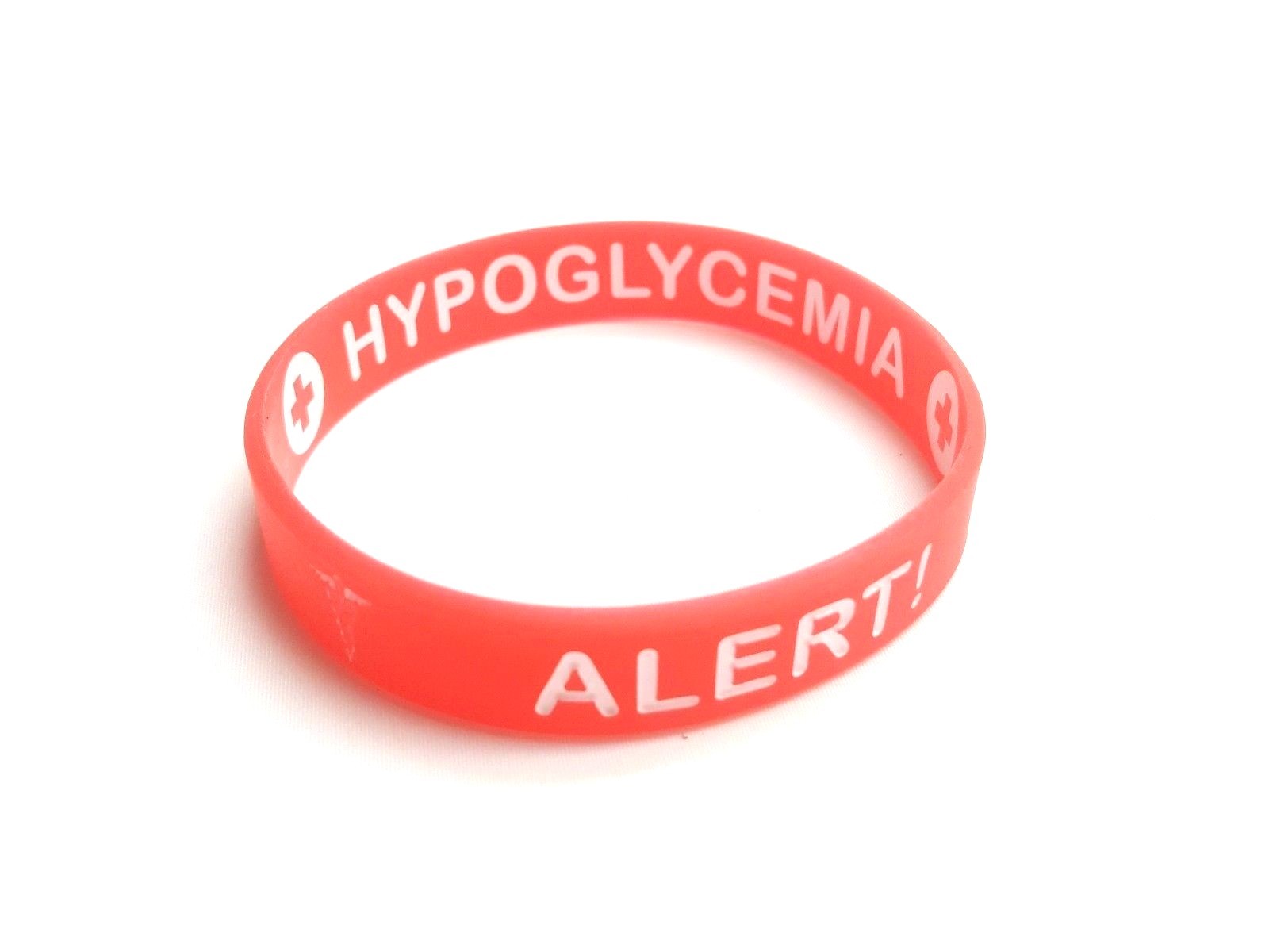 Hypoglycemia Medical Alert Bracelet for Hypoglycemic, Silicone Rubber
