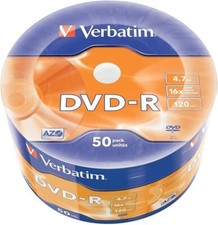 VERBATIM DVD-R 4.7GB 16X VERGINI VUOTI CONFEZIONE 50 PZ - *NUOVO*