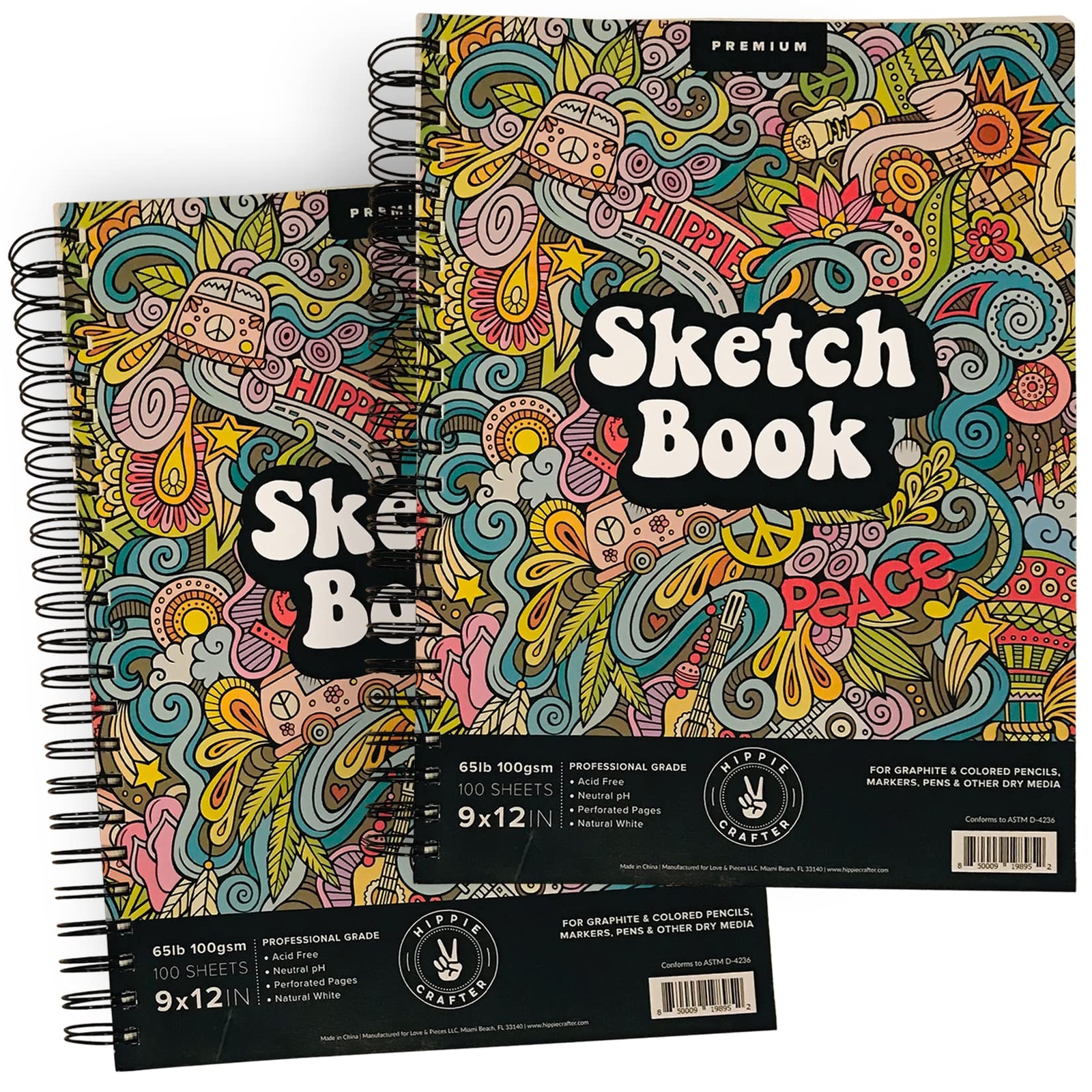 Marker Sketch Book Pack 9 x 12 inches Sketchpad 2 Pack Pads 