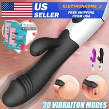 Rechargeable 30 Speeds Rabbit Vibrator Dildo G Spot Massager for Women Sex-Toy