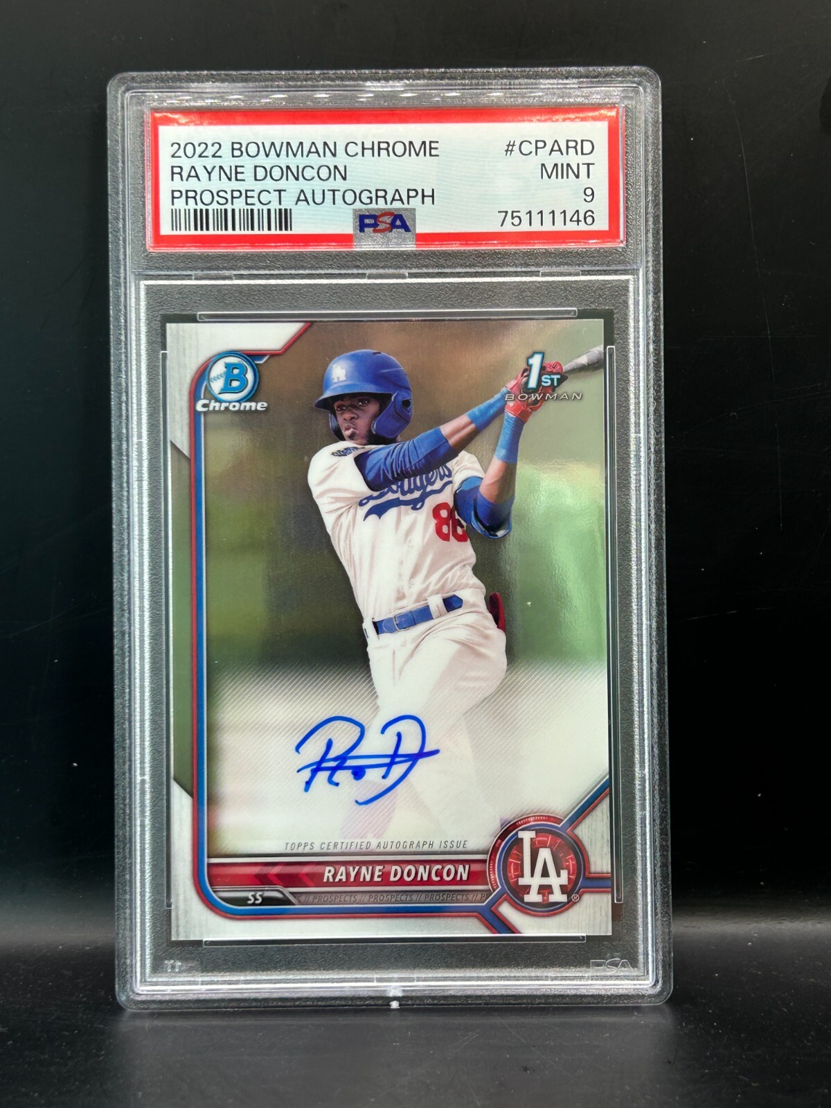 2022 Bowman Chrome RAYNE DONCON Rookie Auto PSA 9 CPA-RD