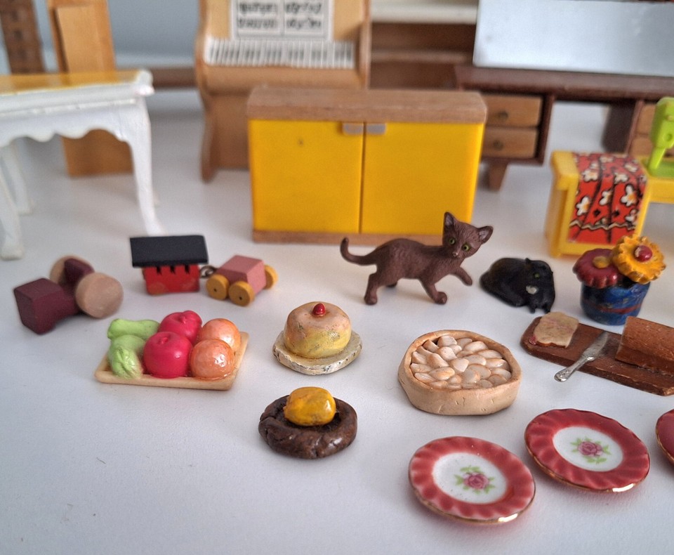 Vintage Dolls House Furniture Lot Spares Or Repair eBay