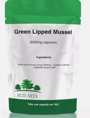 ECO-VITS Green Lipped Mussel 2000mg Capsules – Joint Health & Inflammation Support