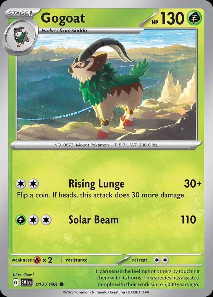 Pokemon Gogoat (12/258) Scarlet & Violet LP | eBay