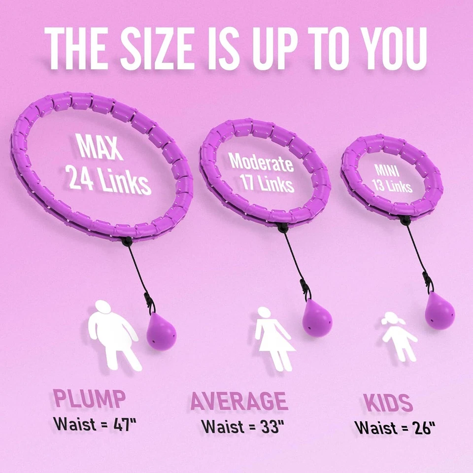 Aros de hula con peso Infinity Hoop Fit talla grande 47", para adultos pérdida de peso Foto 4 de 4