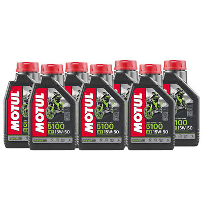 Motul 5100 4T 15W50 Technosynthese Ester 4-Stroke 7L Engine Motor Oil 7 x 1L
