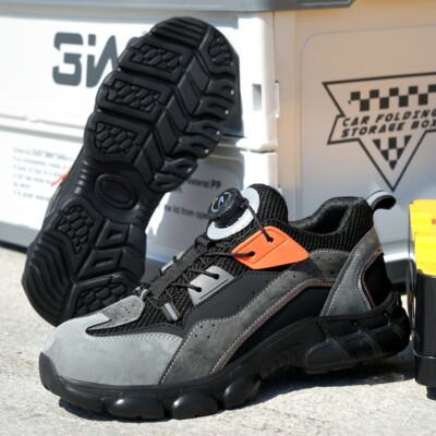 #ad Men Work Rotating Buckle Safety Shoes Steel Toe Cap Boots Breathable Lightweight $19.99