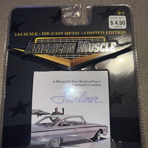 Ertl American Muscle 1960 Ford Starliner Silver With Red Interior - Picture 3 of 5