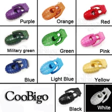 Colorful Cord Lock Stoppers Rope Ends Hand Grenade Spring Clamp Toggle Backpack